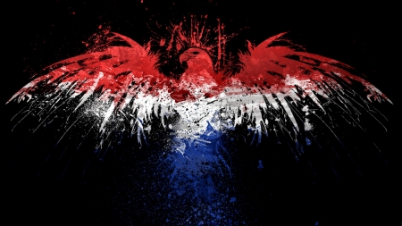 Dutch Flag Eagle - wide screen, high quality, illustration, beautiful, artwork, abstract, art, computer graphics, painting