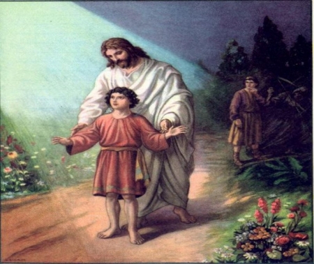 Jesus with children - christ, religion, child, jesus