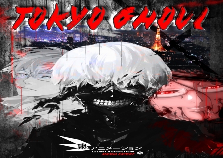 tokyo ghoul by me - tokyo, tokyo ghoul, kaneki, rize