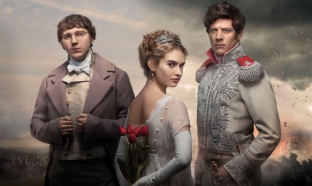 War & Peace (2016) - actor, tv series, girl, Lily James, man, actress, Paul Dano, James Norton, woman, movie, war and peace