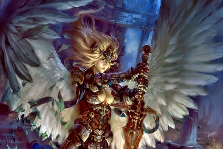 Consecration - fantasy, angel, warrior, magic