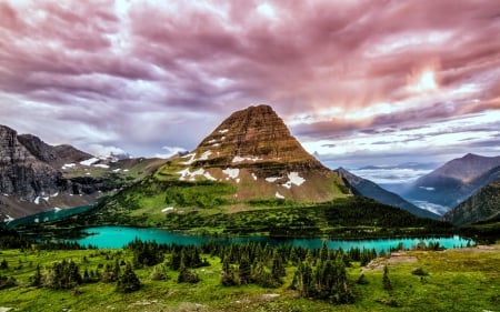 Glacier Nat'l. Park, Montana - mountains, usa, river, nature, park