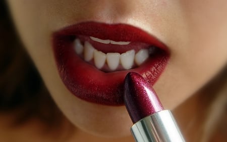 Red Lipstick - lips, red, woman, lipsticks