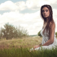 girl in lace dress