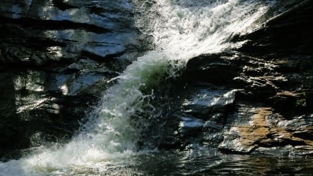 Small waterfall - small, nature, waterfall, amazing