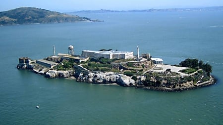 Alcatraz Island - san francisco bay, previously military fortification, lighthouse, previously military and federal prison, national historic landmark, part of golden gate national recreation area