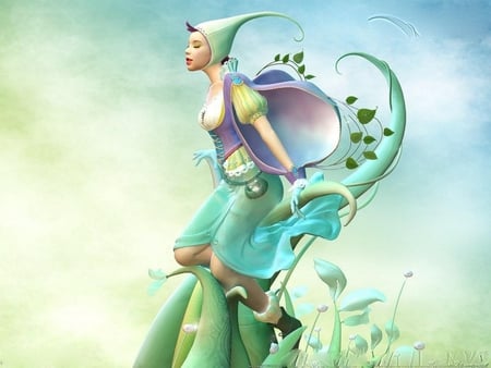 COMPUTER ART GIRL - artworks, fantasy, computer, cool, wallpaper