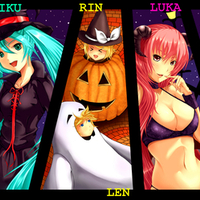 animal ears halloween hatsune miku kagamine len kagamine rin kaito megurine luka meiko vampire vocaloid