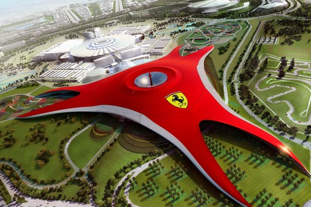 Ferrari World Theme Park at Abu Dhabi - themepark, abudhabi, ferrari