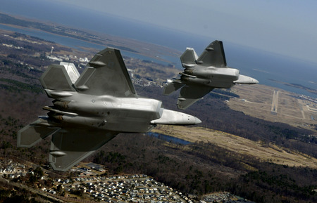 Returning Home - jet, f22, wings, fighter, raptor