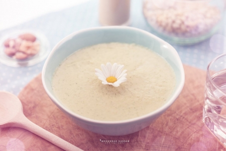 Cold Soup - cold soup, soft, daisy, food, flower