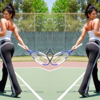 Denise Milani playing tennis Wimbledon?