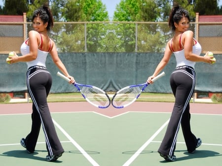 Denise Milani playing tennis Wimbledon? - gorgeous, hot, teen, girl, cute, sexy