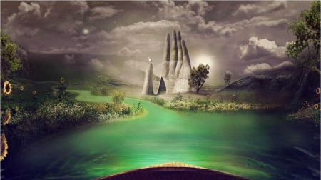 The Endless River - art, abstract, fantasy, river