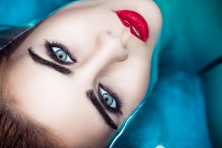 â™¥ - portrait, model, eyes, blue