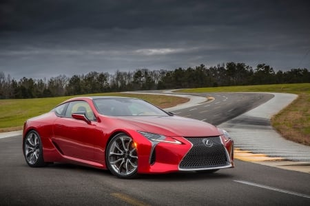 lexus lc 500 - red, lexus, sports, coupe