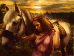 Princess and white horse