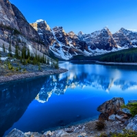 Landscape with mountain and lake