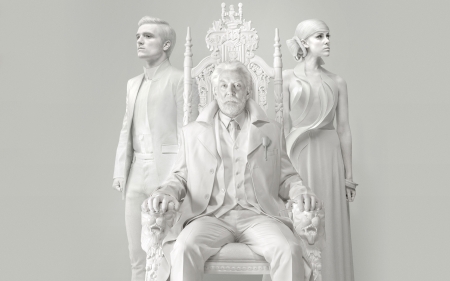 The Hunger Games: Mockingjay - Part 2 (2015) - Jena Malone, mockingjay, actor, Donald Sutherland, people, poster, man, actress, fantasy, throne, white, the hunger games, Josh Hutcherson 	Josh Hutcherson, movie, Josh Hutcherson