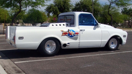 1968-Chevy-Pickup-Truck - white, 68, classic, gm