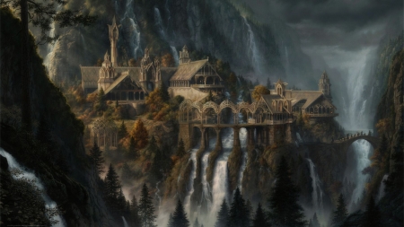 Lord of the rings wp - movie, abstract, art, rivendell