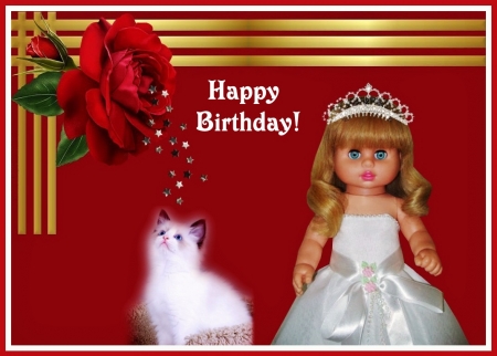 HAPPY BIRTHDAY - DOLL, ART, CHILD, FASHION, CUTE, PEOPLE