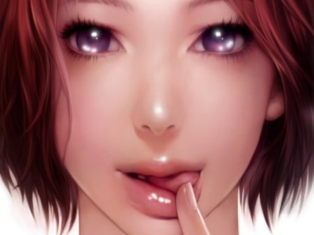 Lips - Fantasy, Girl, Art, Anime