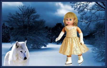 A GIRL IN THE SNOW - white, pretty, snow, winter, cute, model