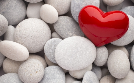 Happy Valentine's Day! - white, red, card, valentine, heart, texture, stone