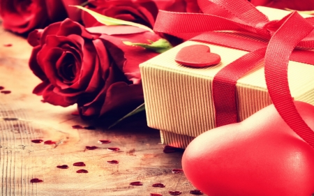 Happy Valentine's Day! - white, red, box, rose, heart, gift