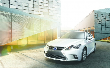 lexus ct 200h - lexus, wagon, car, building