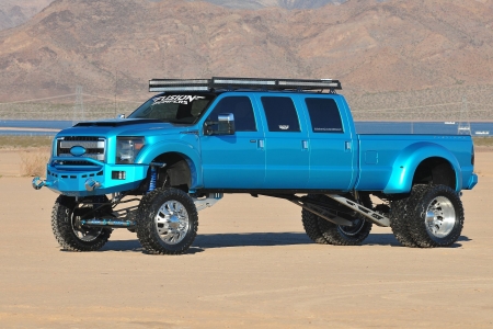 2014 Ford F450- Poseidonâ€™s Wrath - 6 door, custom, blue, truck