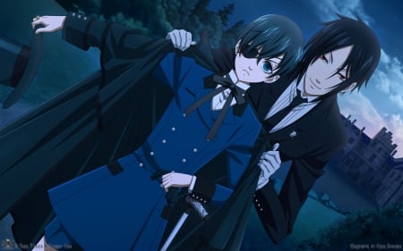 Black Butler - ciel, anime, butler, michaelis, kuroshitsuji, phantomhive, black, sebastian, demon