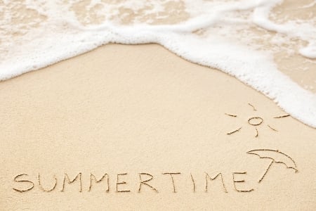 Summer - beach, summer time, summer, sea, sand, waves