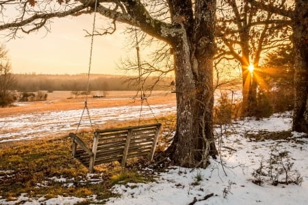 Winter Sun - clouds, winter, nature, winter sun, sun, sky