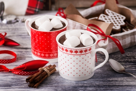 Chocolate - cups, cookies, chocolate, with love, love, cup