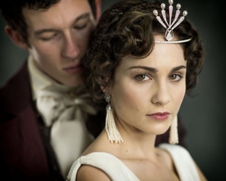 War and Peace ( 2016- ) - woman, actress, girl, tv series, aneurin barnard, boris drubetskoy, man, actor, tuppence middleton, helene bezukhova, war and peace