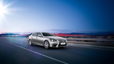 lexus ls - lexus, sedan, car, road