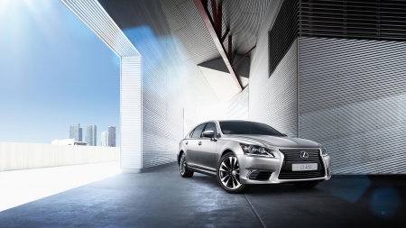 lexus ls - lexus, sedan, car, building