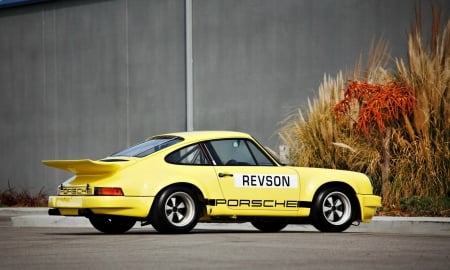 1974 Porsche 911 Carrera 3.0 IROC RSR - stripe, 1974, roll cage, yellow