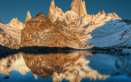 Brown Mountains Reflecting in the Lake