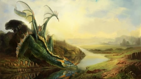 Dragon - creature, dragon, fantasy, art