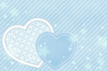 Blue Hearts - beauty, background, soft, wallpaper, white, abstract, pretty, blue, beautiful, lines, textures