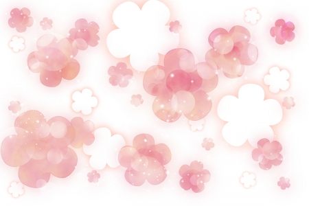 Cherry blossom - beauty, background, soft, wallpaper, white, abstract, cherry blossom, beautiful, pink, flowers, texture