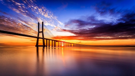 Bridge - ocean, nature, sky, bridge