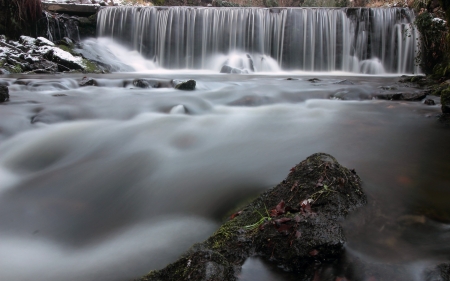 Breuil Waterfall, France - waterfall, france, nature, rocks