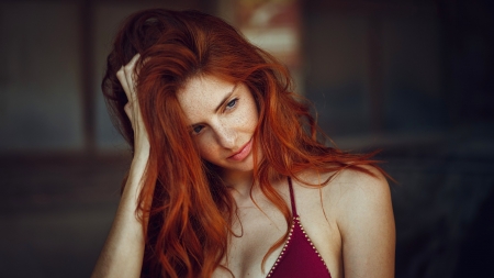 Redhead Beauty - women, female, people, ginger, girl, beauty, angel, girls, redhead, SkyPhoenixX1, red, woman, model