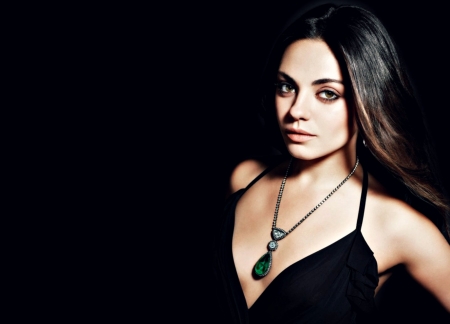 Mila Kunis - woman, actress, girl, jewel, mila kunis, black