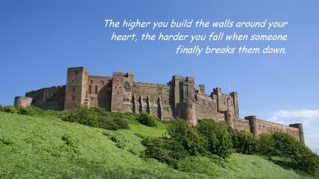 High Walls - hill, tree, field, castle