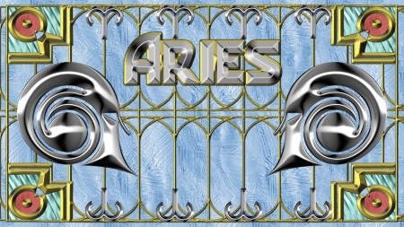 Art Deco Aries Zodiac Wallpaper